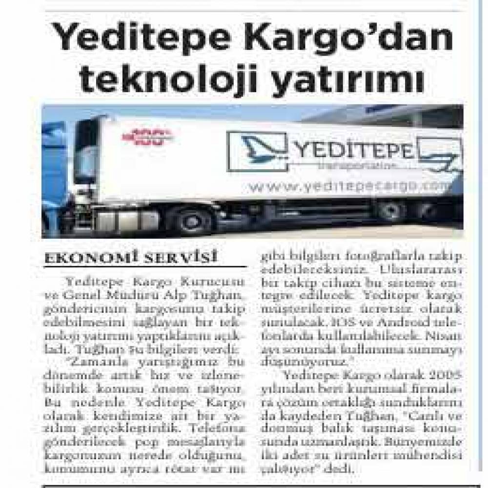 MİLLİYET EGE – CÁC KHOẢN ĐẦU TƯ CÔNG NGHỆ HÀNG HÓA (CARGO) CỦA YEDITEPE